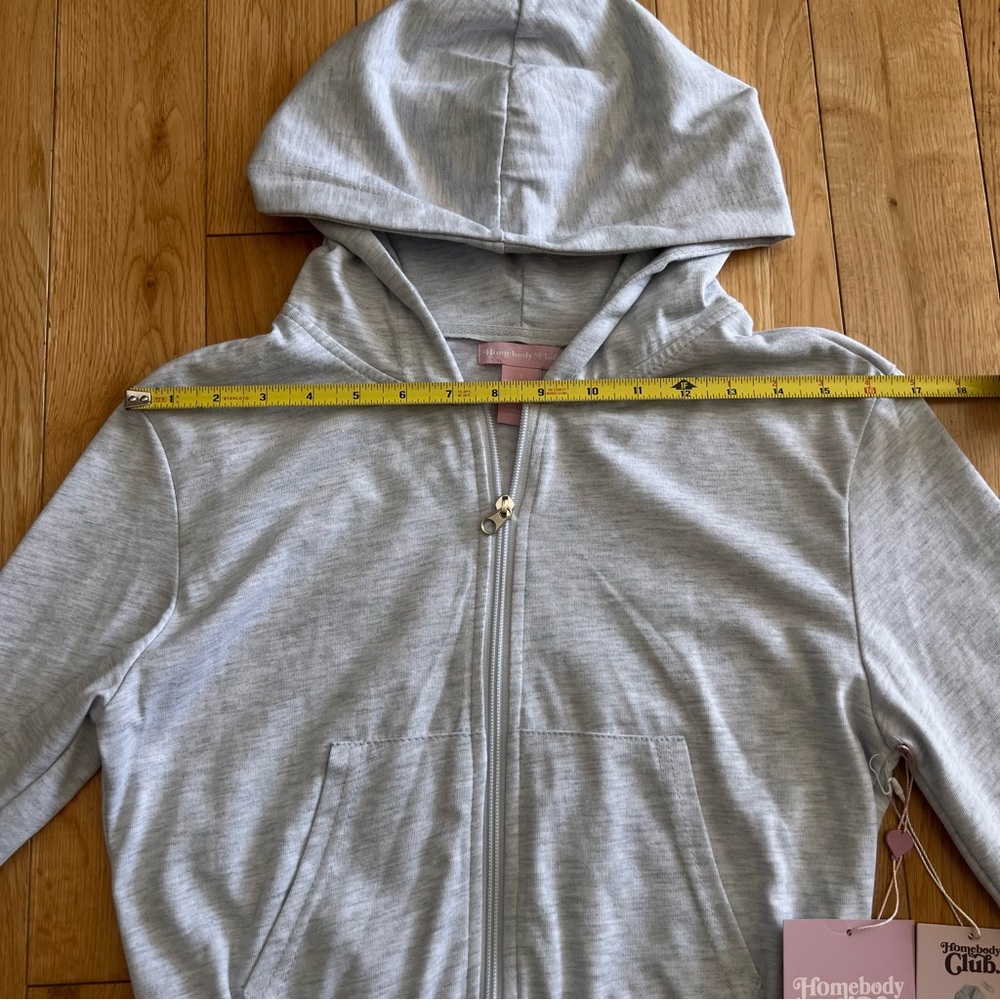 NWT Homebody Club Womens Gray Zip Hooded Sweater Pants Lounge Set‎ Size S - Picture 8 of 15
